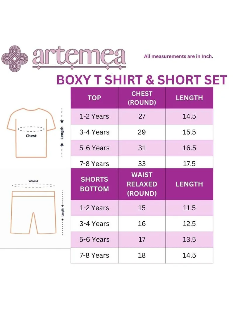 Artemea  Value PACK OF TWO Nightwear - Dream Like a Unicorn print Girls Premium Short set & Butterfly printed Girls Premium Pajama set ( 4 Pc set - 2 TOP & 2 bottoms) for Women | Best Price UAE
